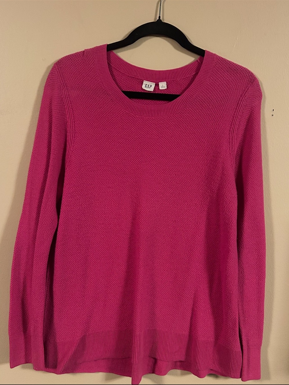 GAP Women's Crewneck Sweater - Bright Fuchsia